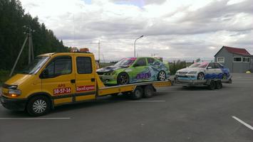 2 другие гоночные машины на эвакуаторе - в Пермь